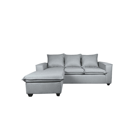 Seccional Madrid Lino gris claro 200x160cm