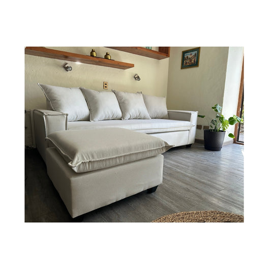 Seccional Madrid L como puff 180cm - 200cm - 220 cm