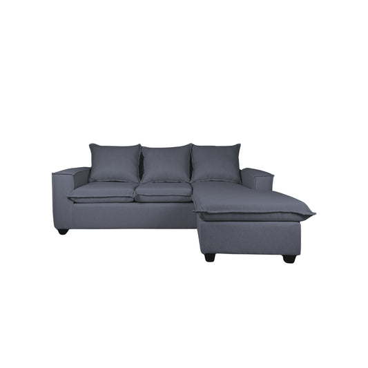 Seccional Madrid Lino gris oscuro 200x160cm