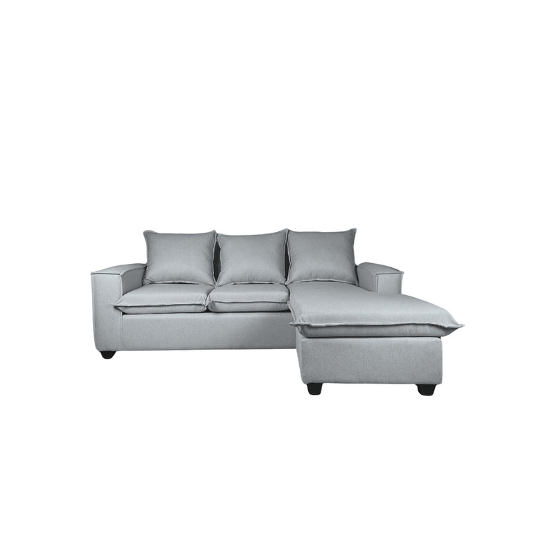 Seccional Madrid Lino gris claro 200x160cm