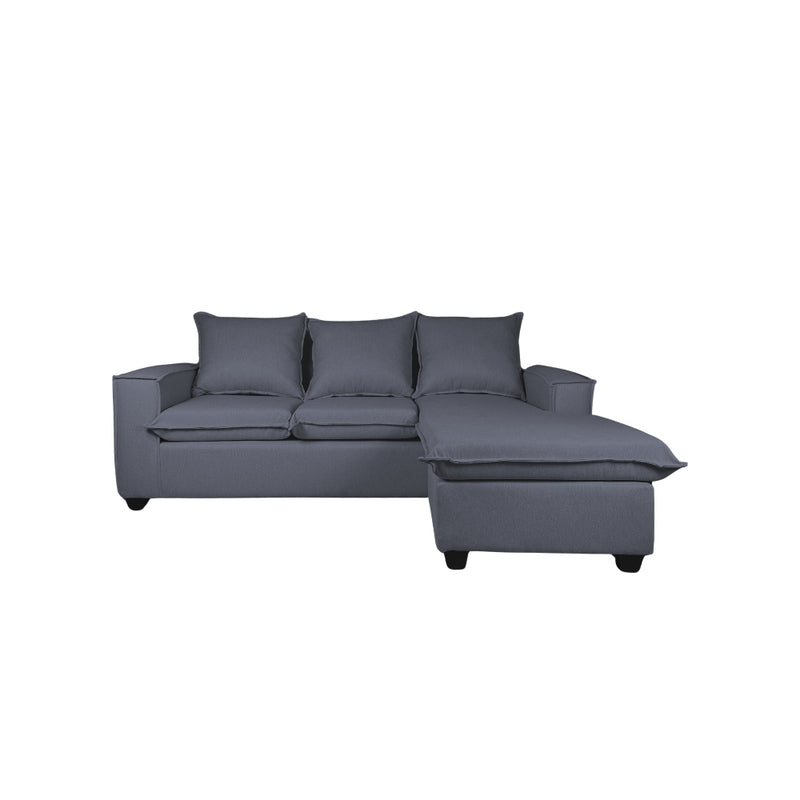 Seccional Madrid Lino gris oscuro 200x160cm